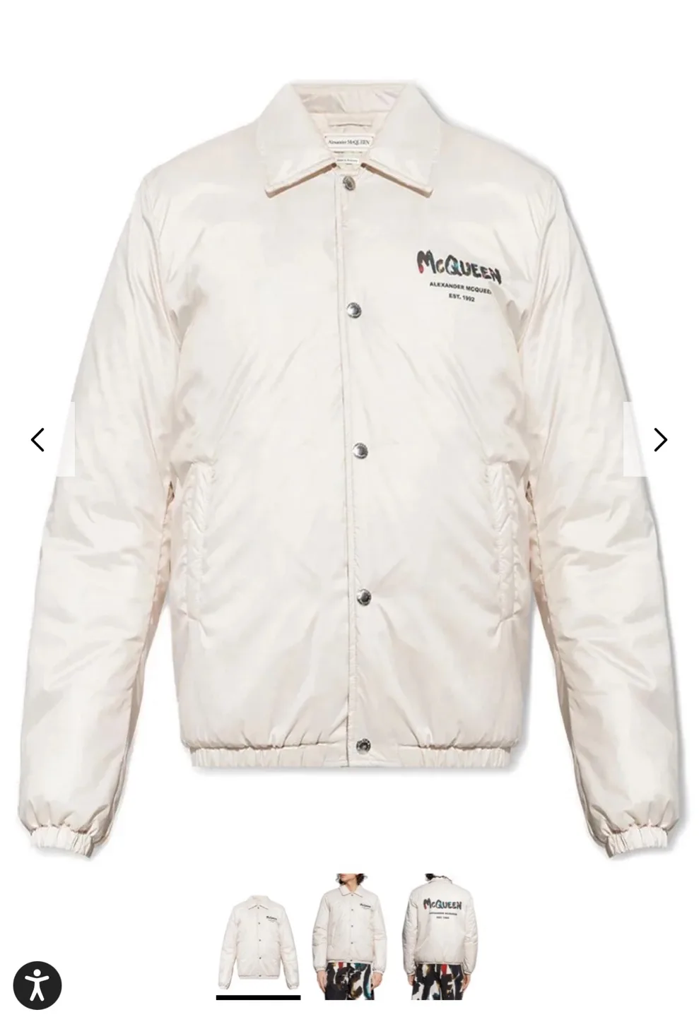 Alexander McQueen Beige Coach Jacket image indicator(2)