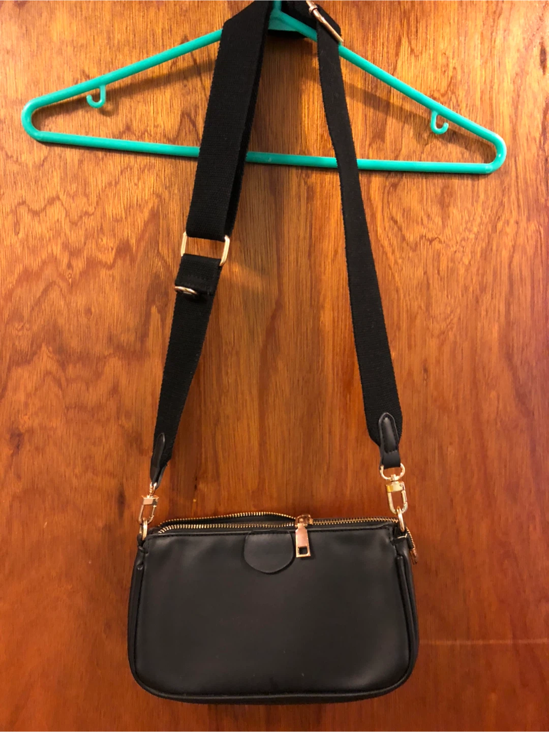 Black Crossbody Bag with Detachable Pouch - photo 4