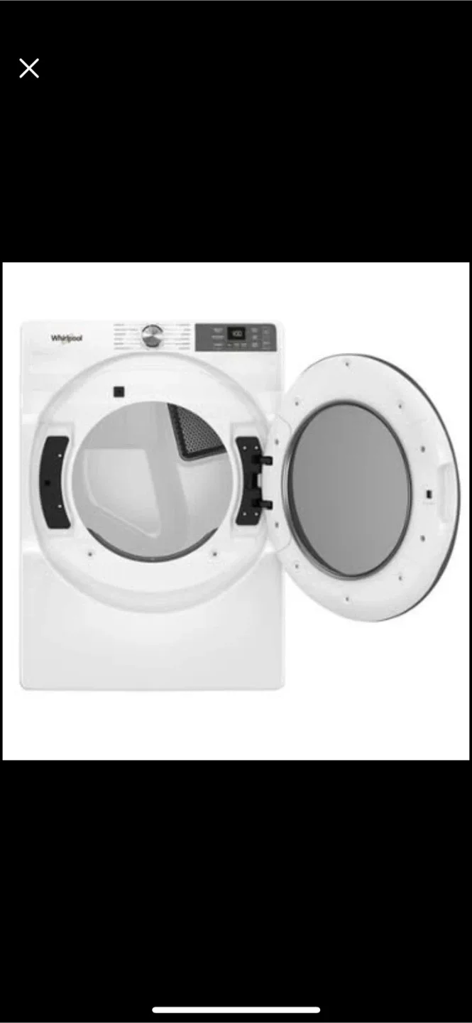 New Whirlpool White Front Load Electric Dryer - Like New! image indicator(3)