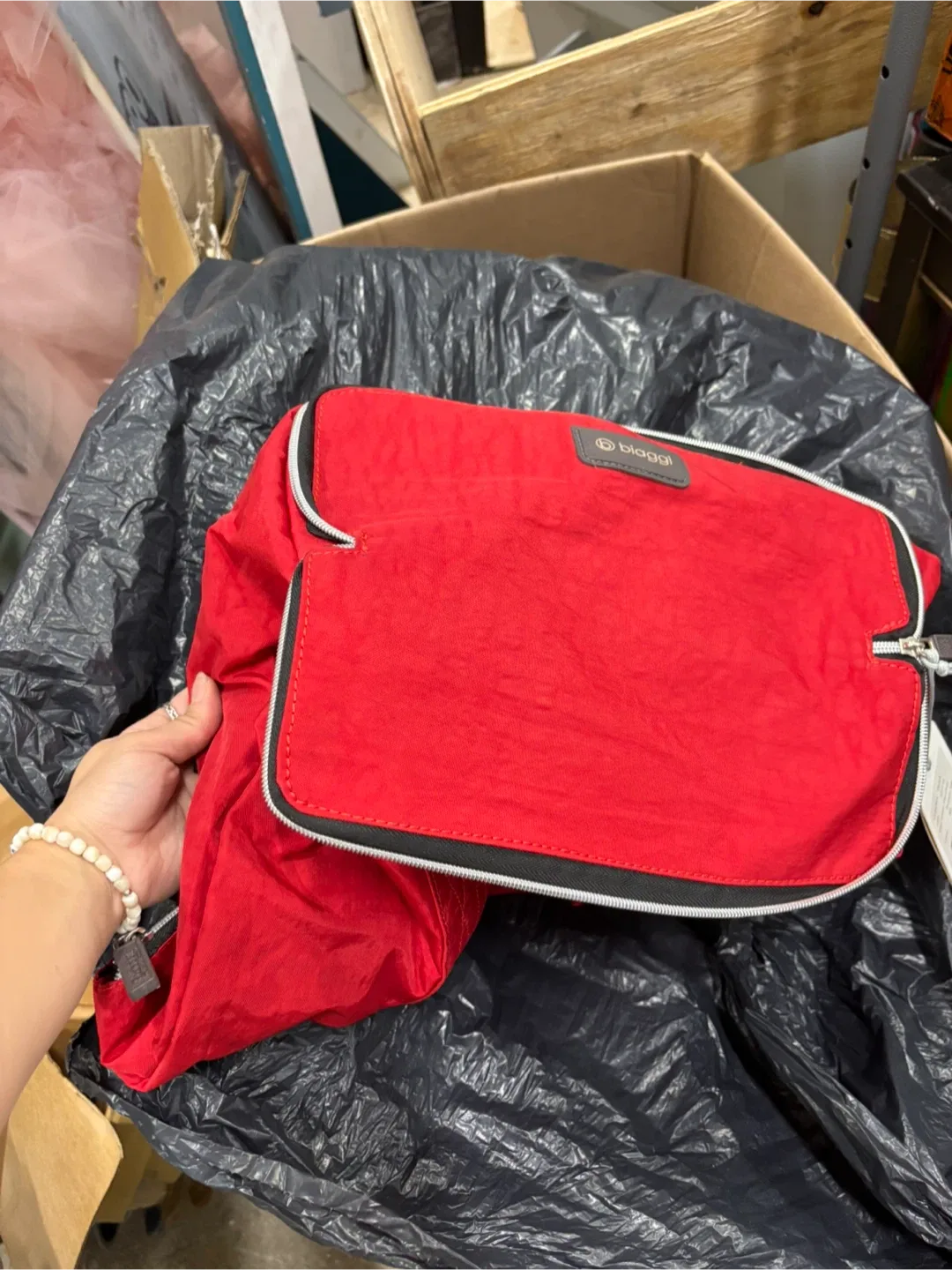 Biaggi Zipsak Foldable Shopper Tote - Red image indicator(3)