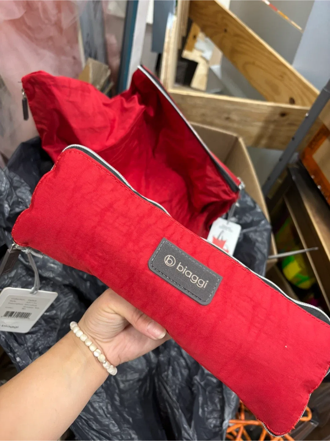 Biaggi Zipsak Foldable Shopper Tote - Red image indicator(4)