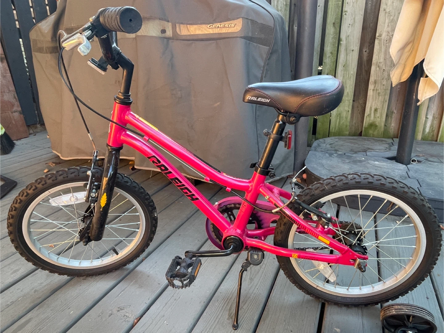 Raleigh Kids' Bike - Pink - With Training Wheels