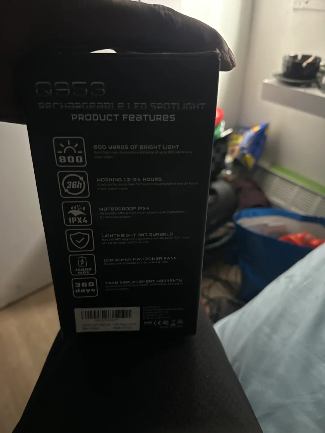 BIGSUN Q353 Rechargeable LED Spotlight - New in Box! image indicator(4)