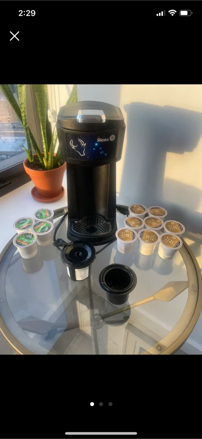 🥕Aiosa 8 Single-Serve Coffee Maker w/pods thumbnail