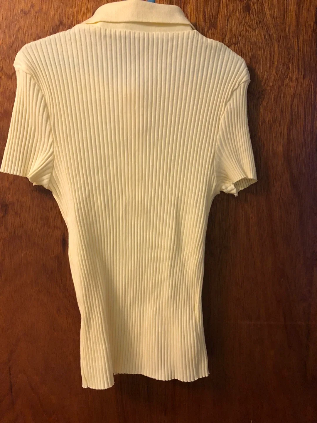 Zara Ribbed Knit Polo Shirt - Size S image indicator(2)