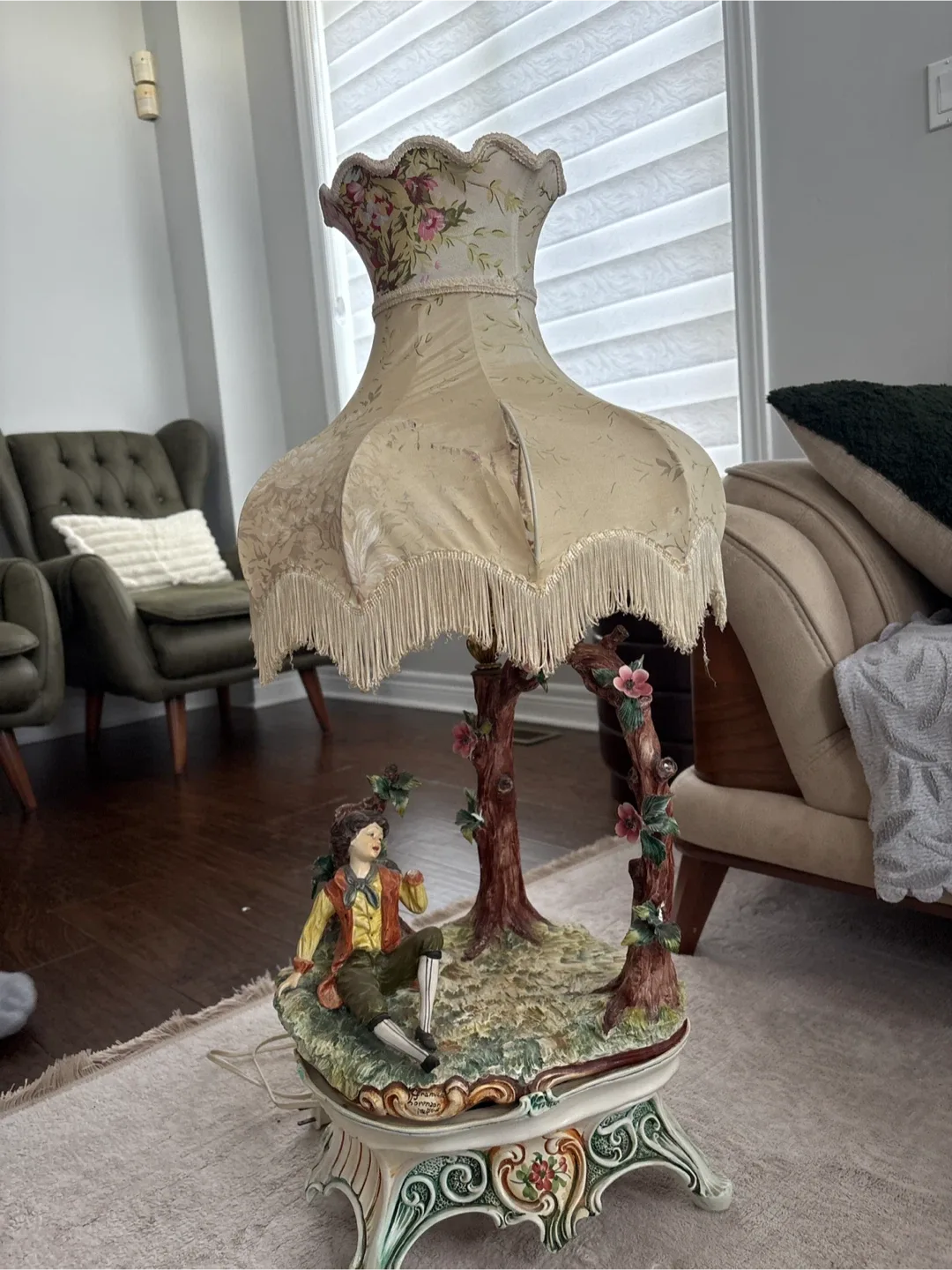 Vintage Fratelli Mannelli Porcelain Lamp image indicator(5)