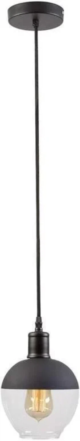 Pendant Light - Black & Glass - photo 2
