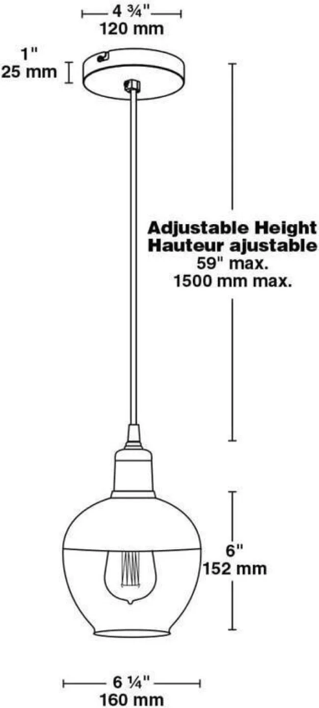 Pendant Light - Black & Glass image indicator(3)