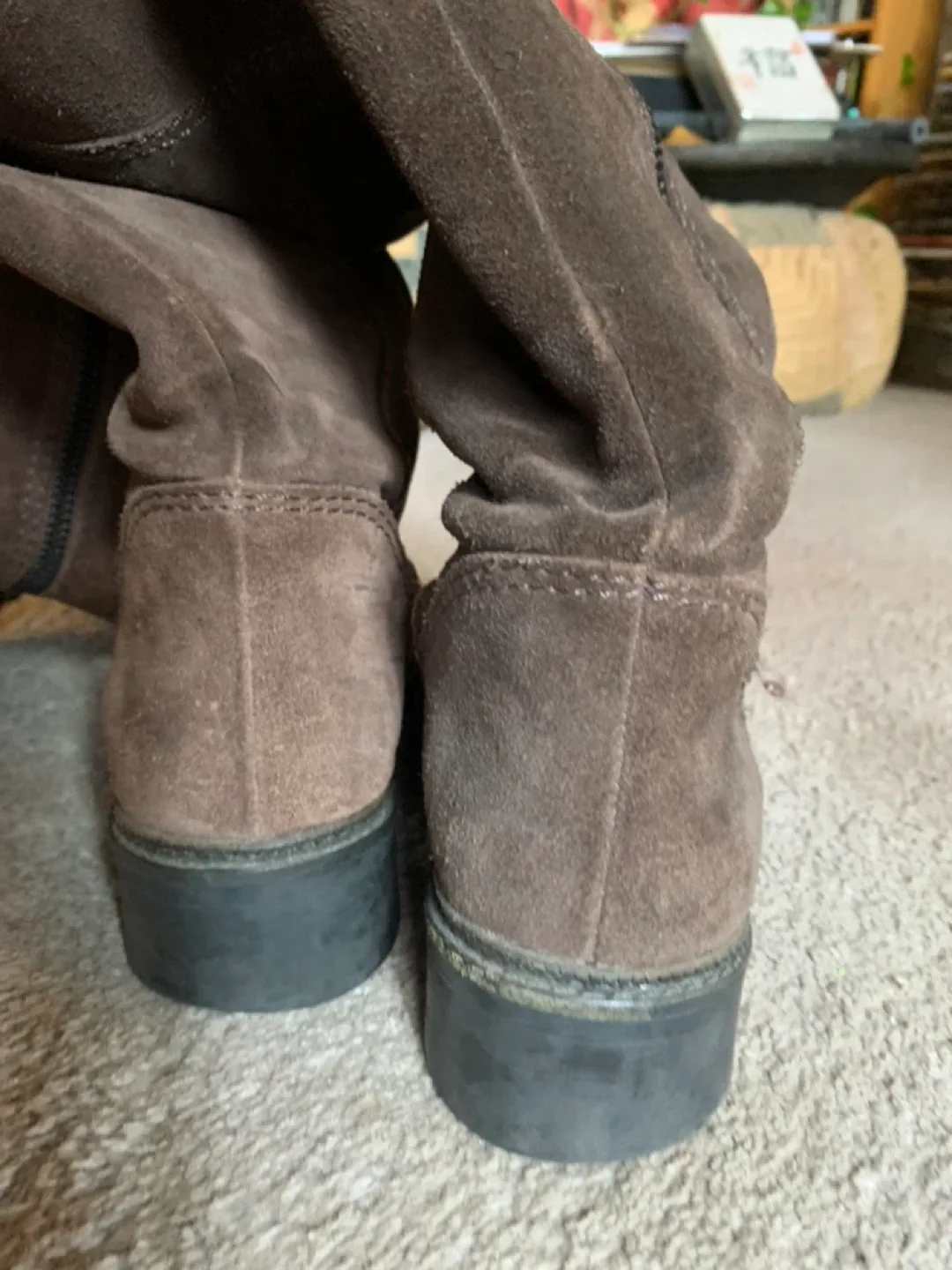 Vintage 7 For Mankind Brown Suede Knee-High Boots image indicator(4)