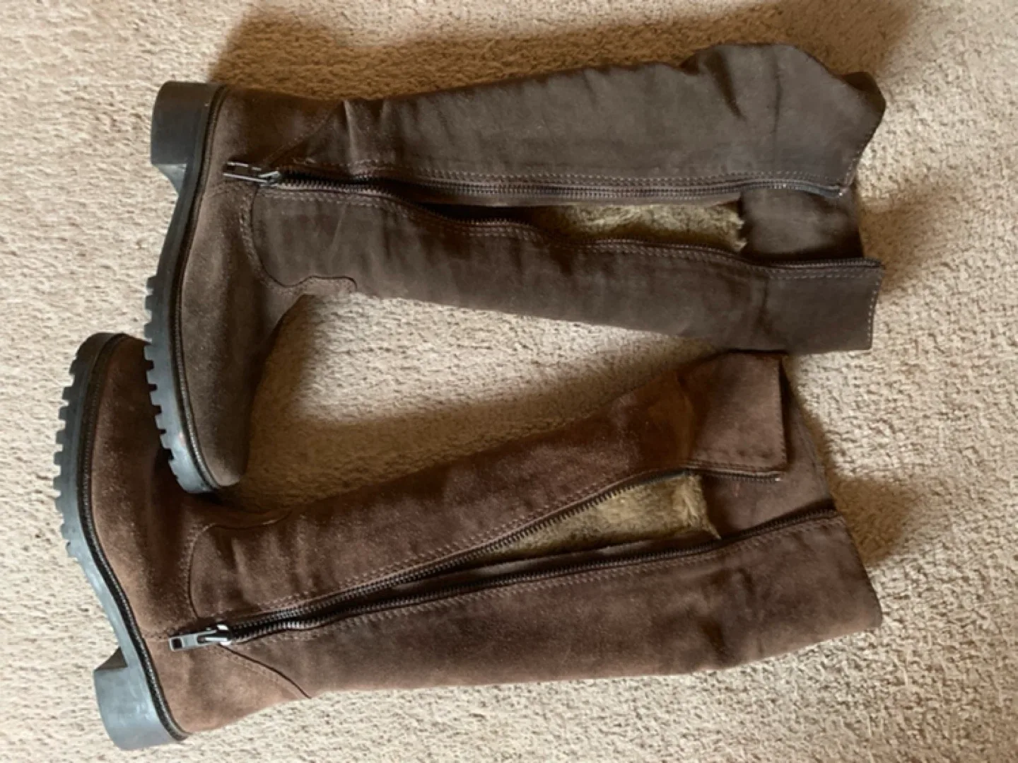 Vintage 7 For Mankind Brown Suede Knee-High Boots image indicator(9)