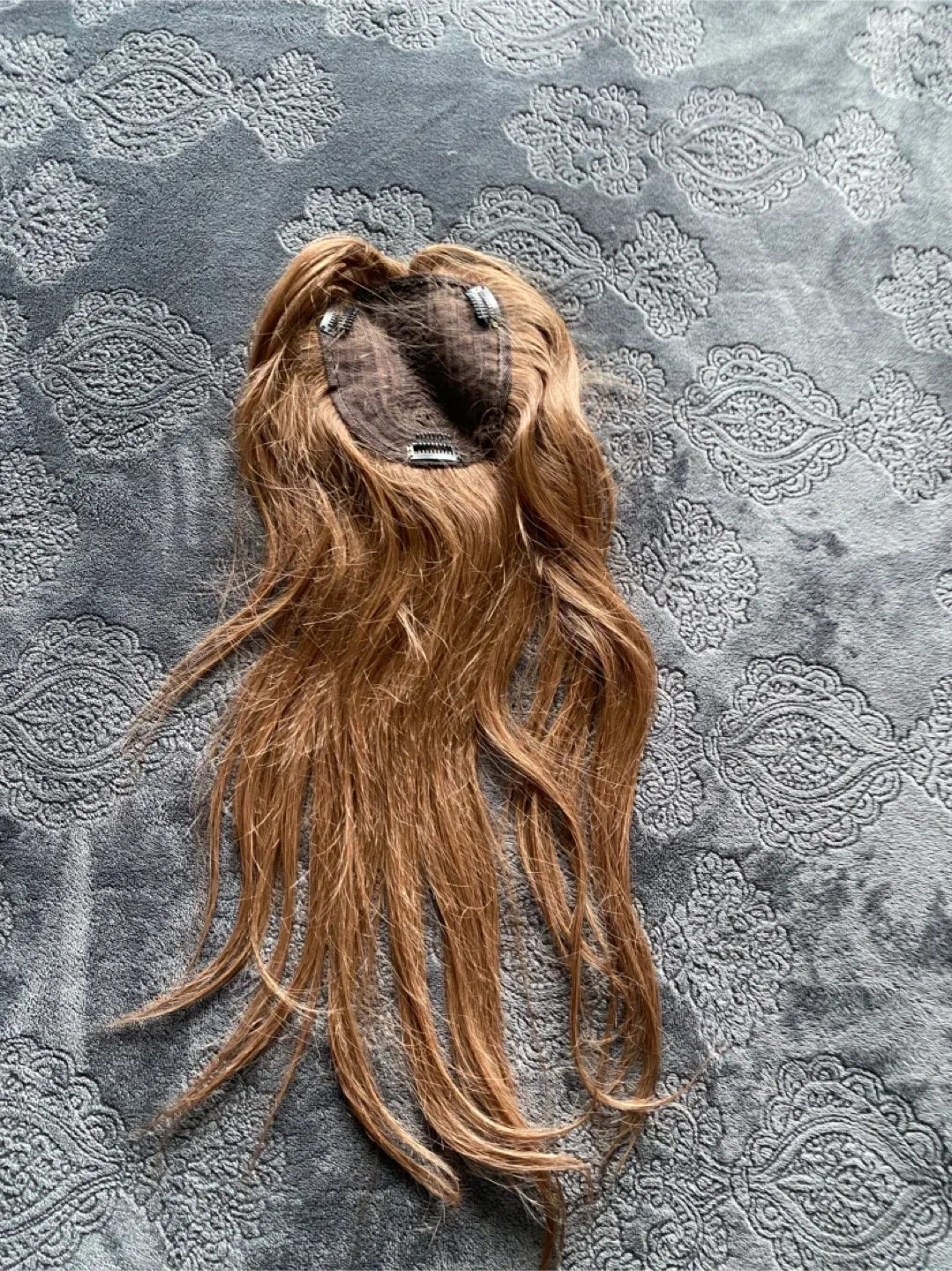 Human hair topper light brown, 16” image indicator(2)