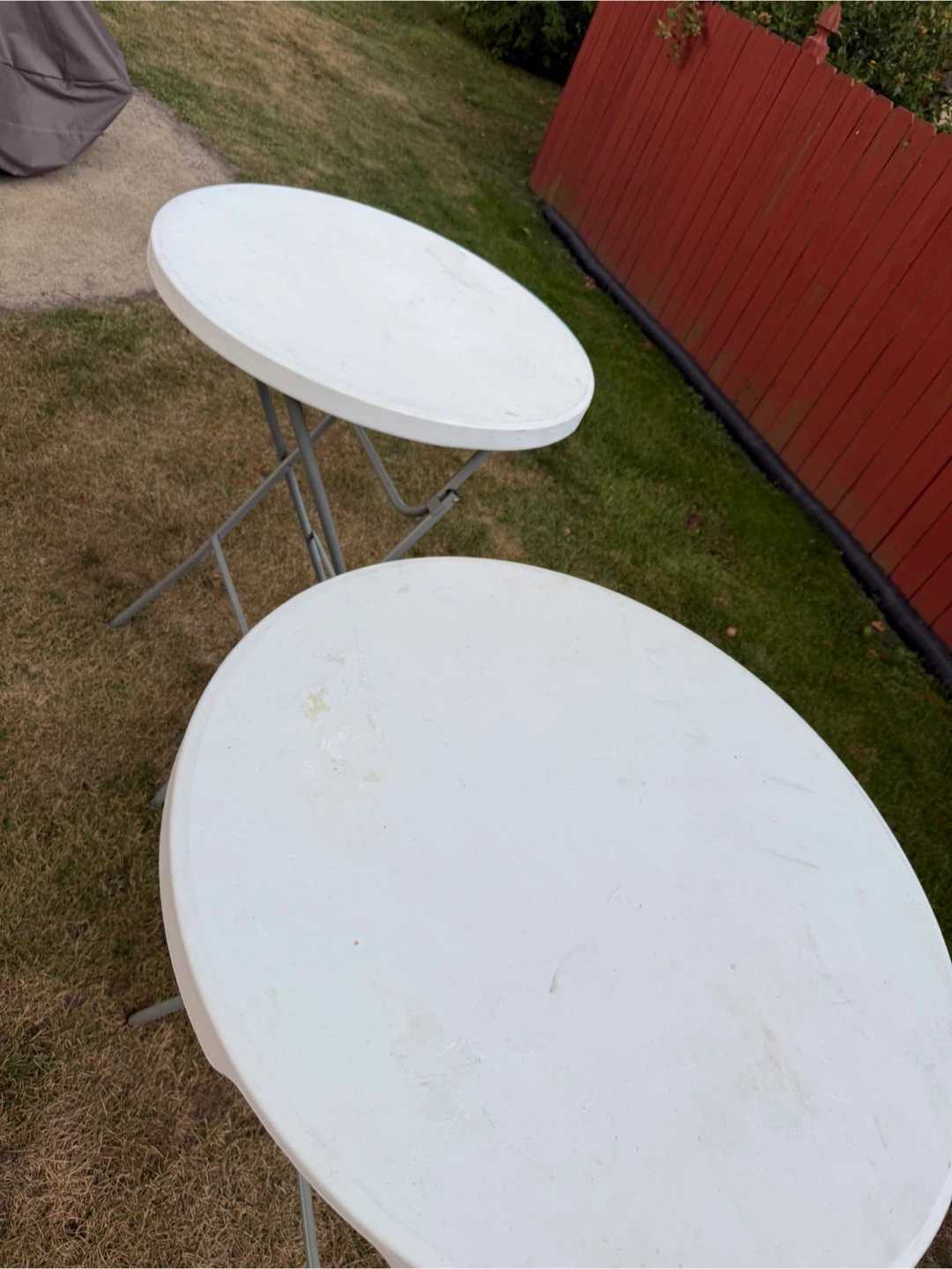 Folding Round Tables - White - photo 2
