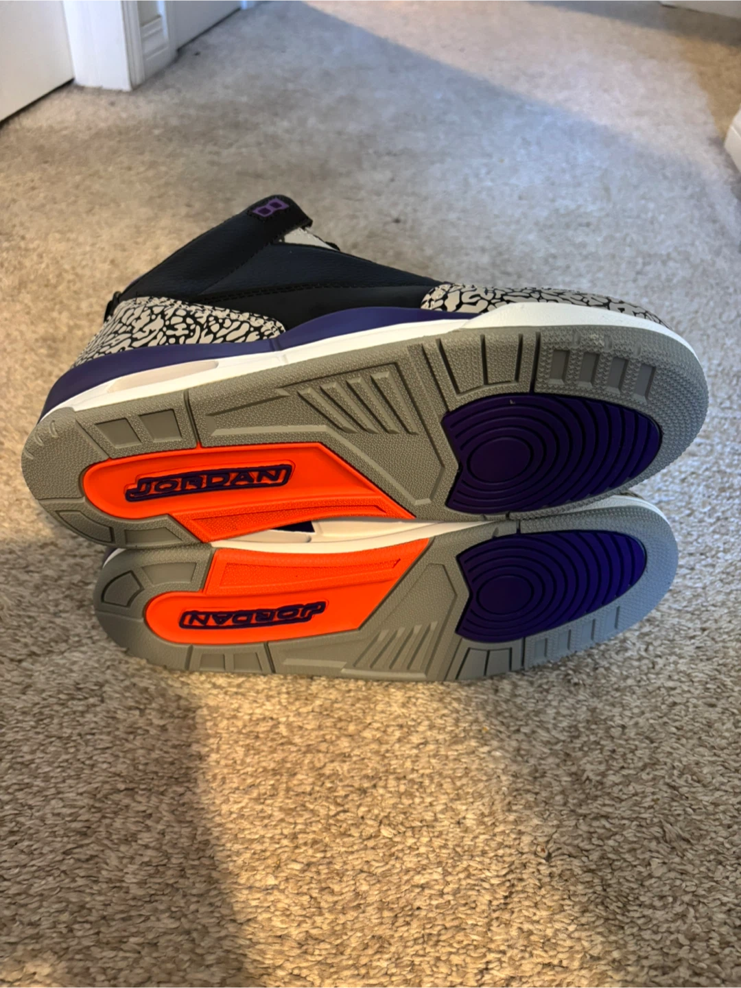 Jordan 3 Retro Black Court Purple - photo 5