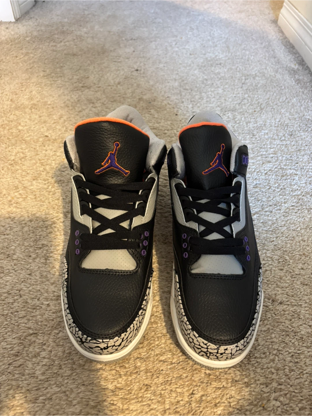 Jordan 3 Retro Black Court Purple