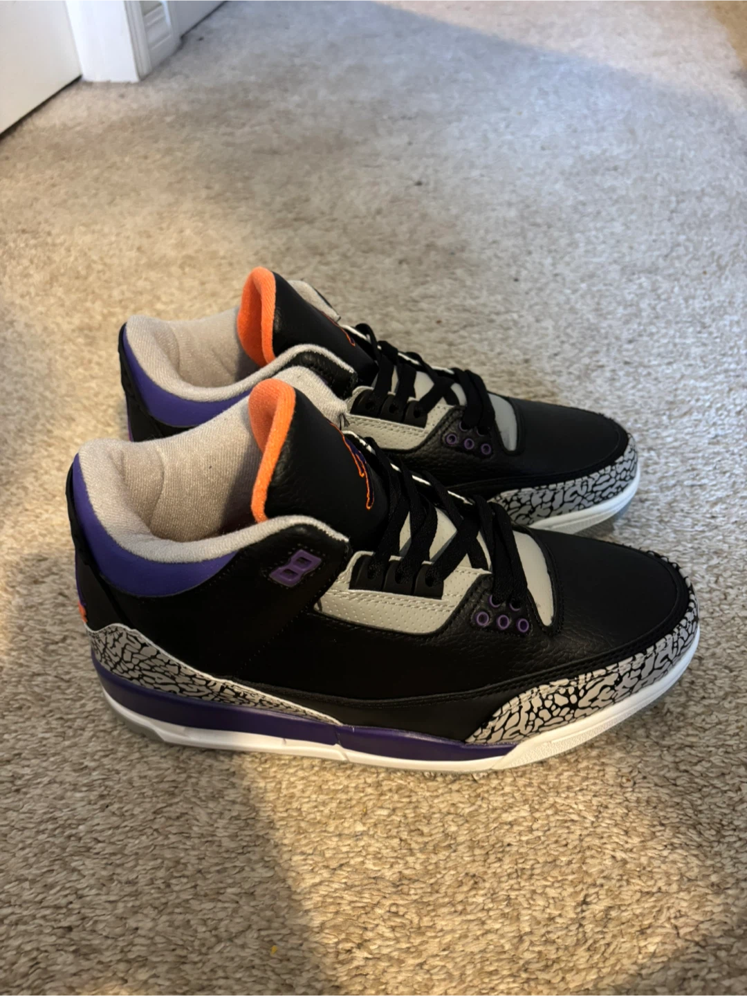 Jordan 3 Retro Black Court Purple - photo 4