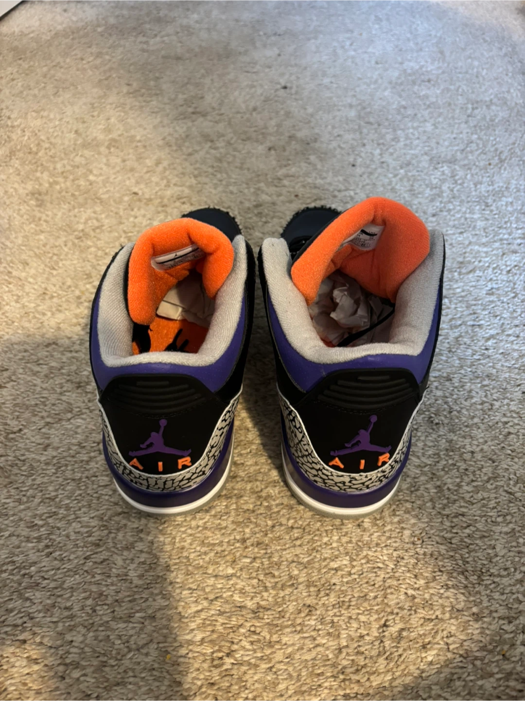 Jordan 3 Retro Black Court Purple - photo 3