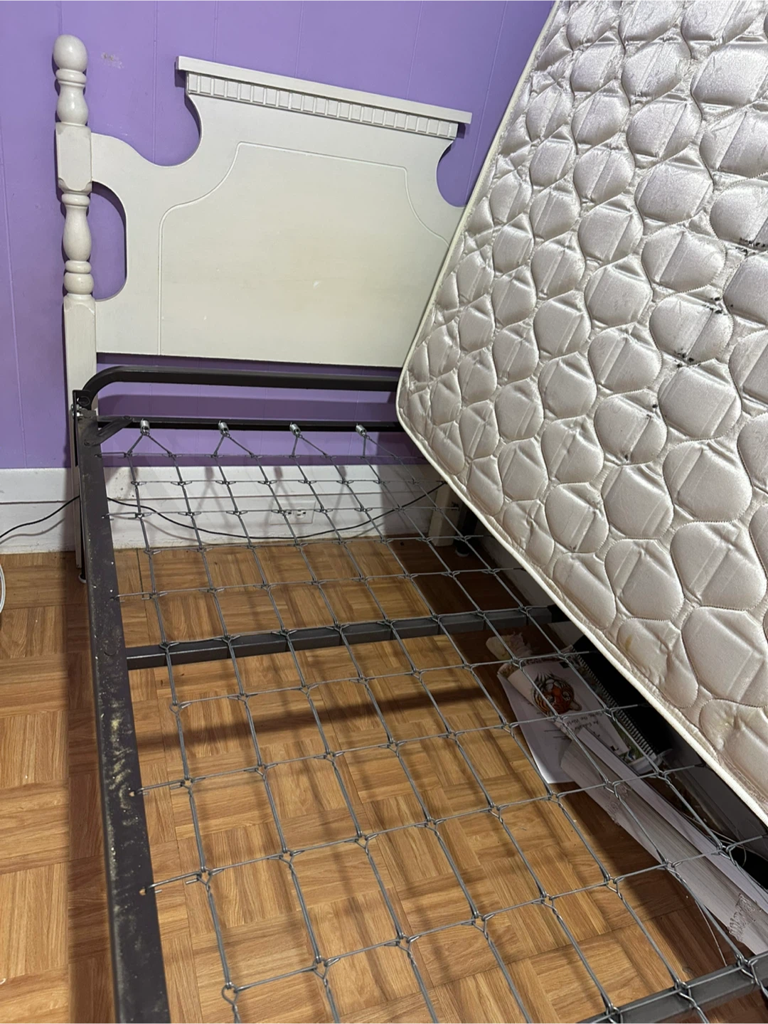 Used Full Size Bed Frame and Mattress - photo 2