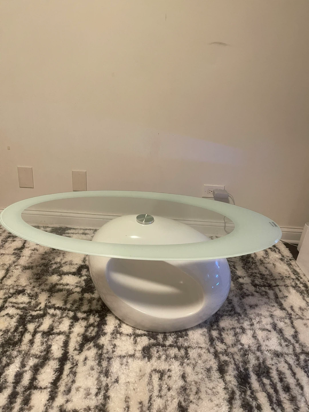 Unique White Saturn Coffee Table