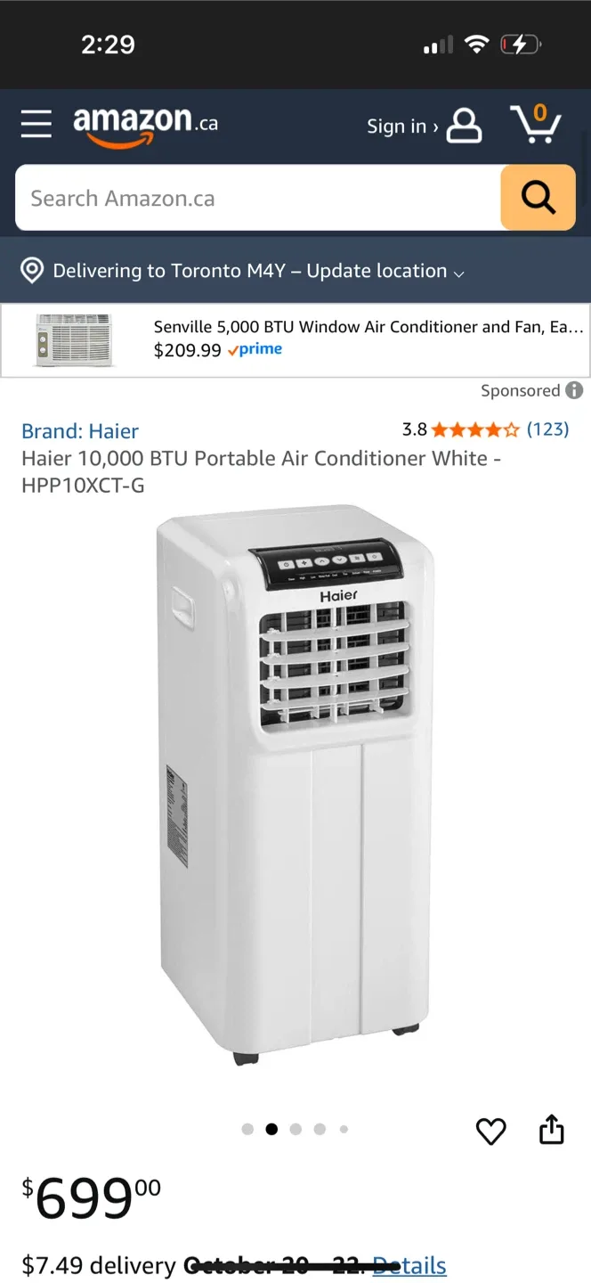 Haier 10,000 BTU Portable Air Conditioner image indicator(5)