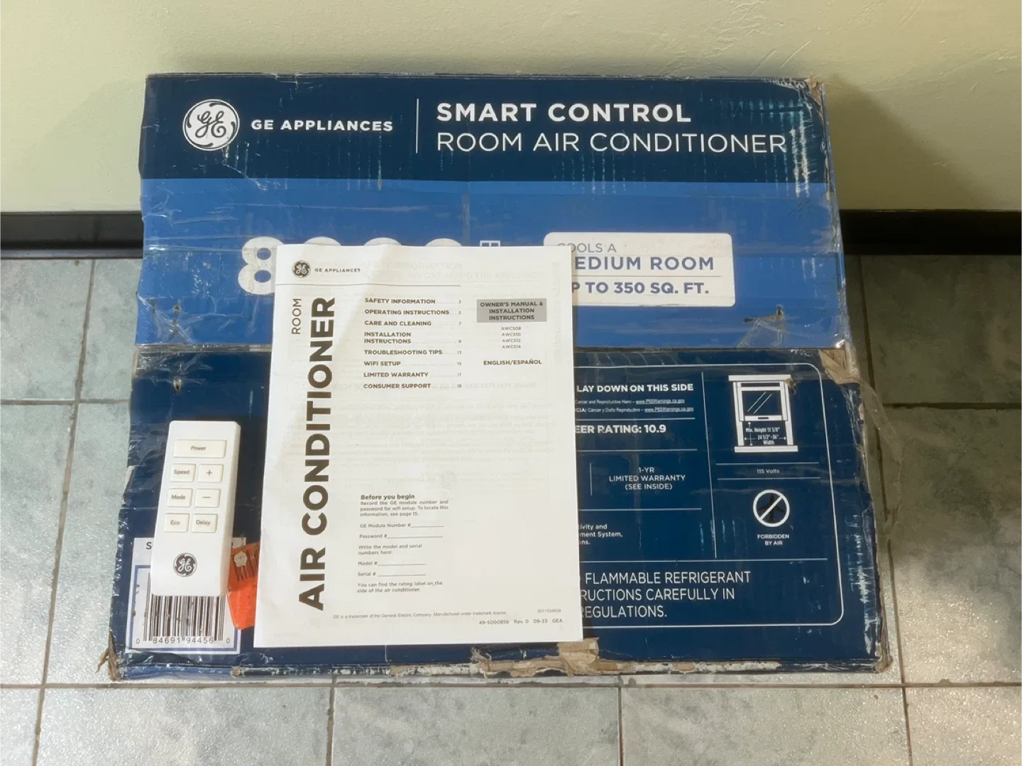 GE 8000 BTU Smart Room Air Conditioner - Like New! image indicator(2)