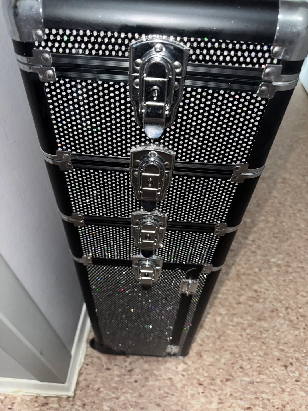 Rolling Makeup Organizer Case - Black - photo 3