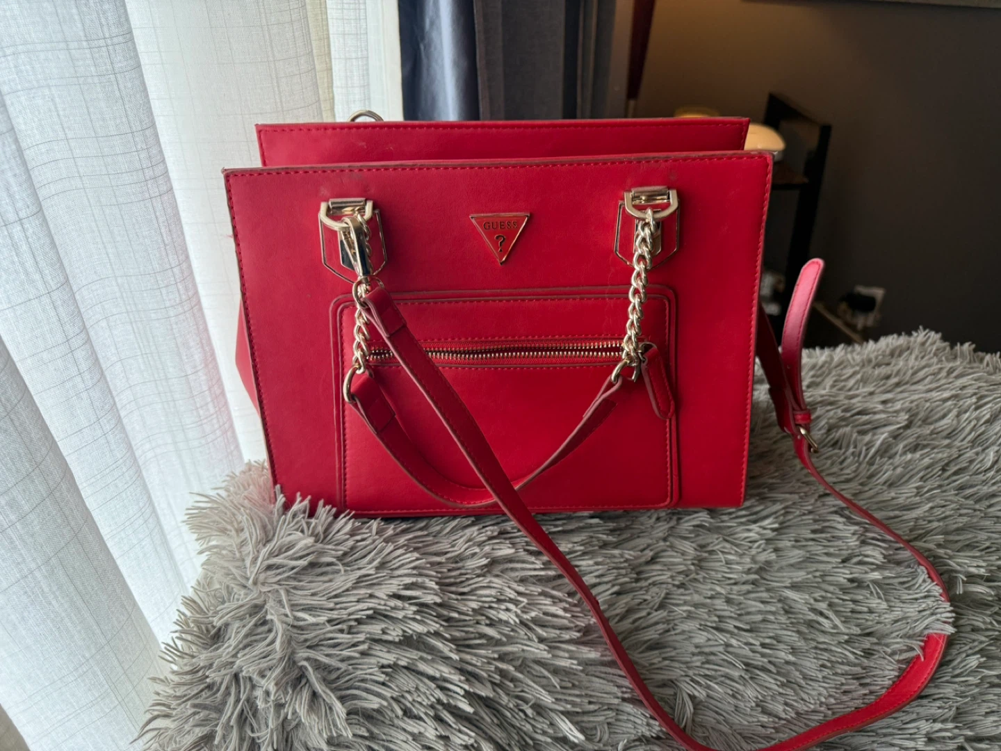 Guess Red Tote Bag