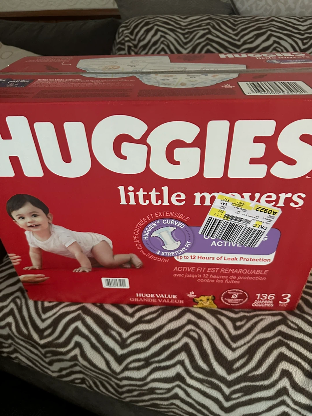 Huggies Little Movers Diapers - Size 3 (136 Count)