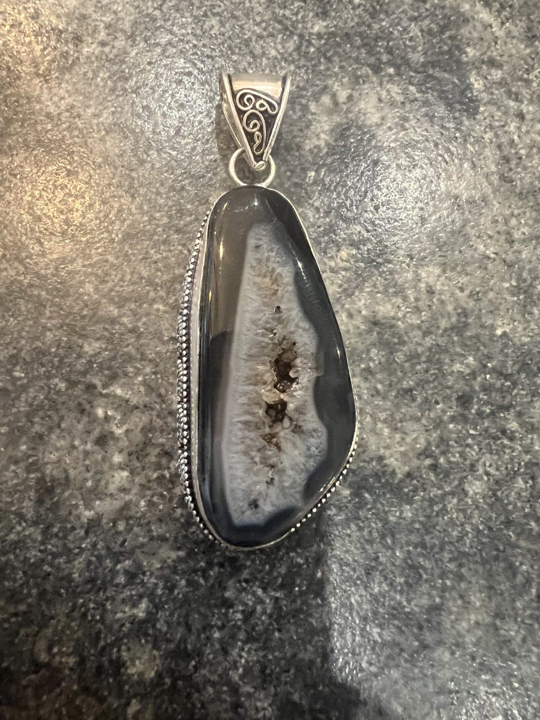 Sterling Silver Agate Pendant