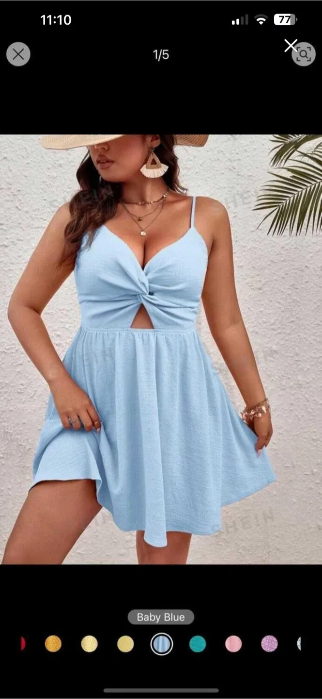 Baby Blue Mini Dress image indicator(2)