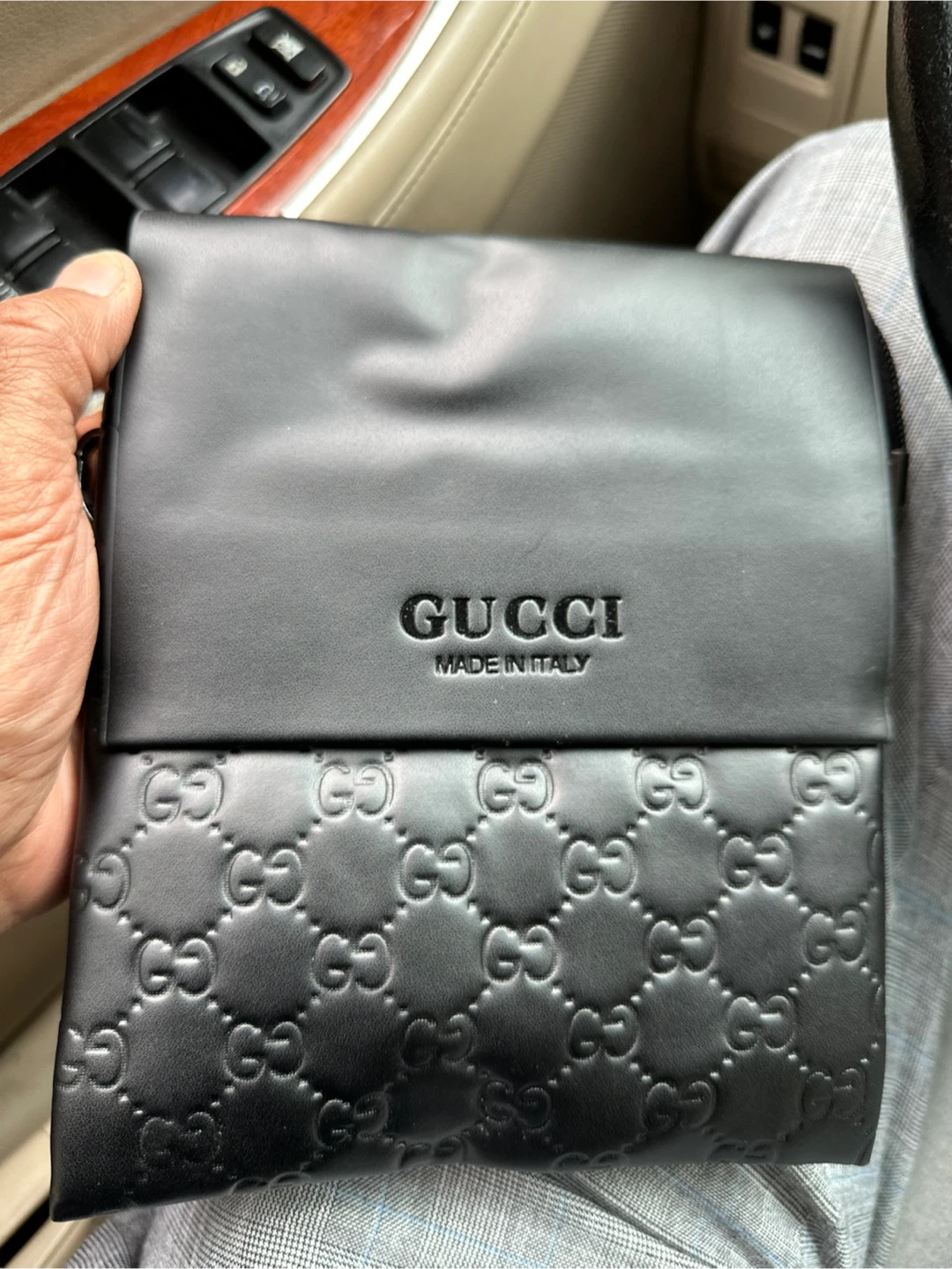 Gucci Black Leather Clutch
