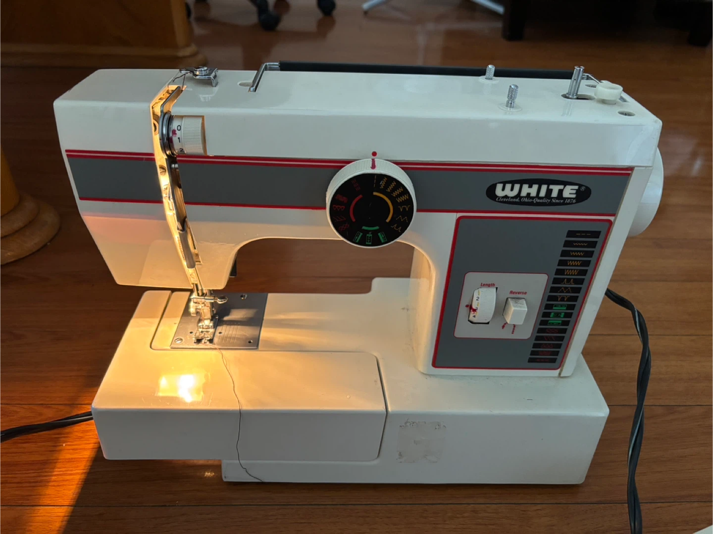 White Sewing Machine (with motor) - made in USA