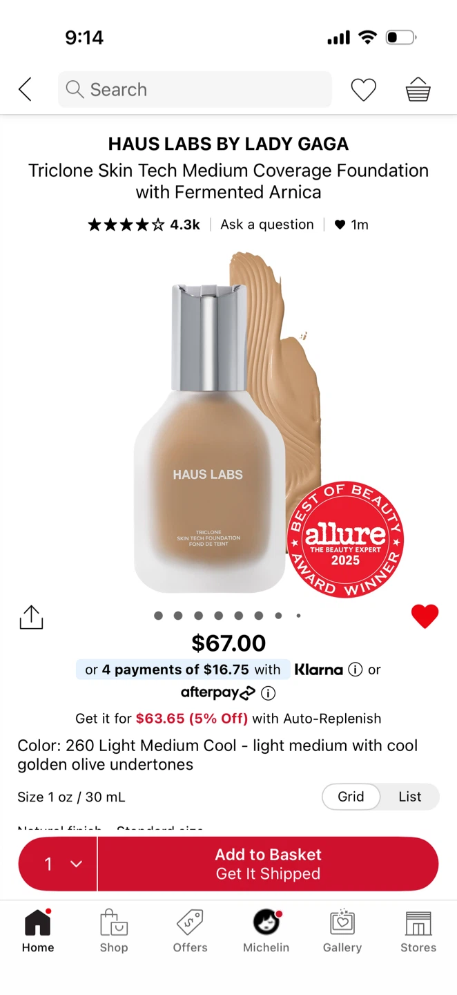 Haus Labs Foundation - Light Medium Cool 260