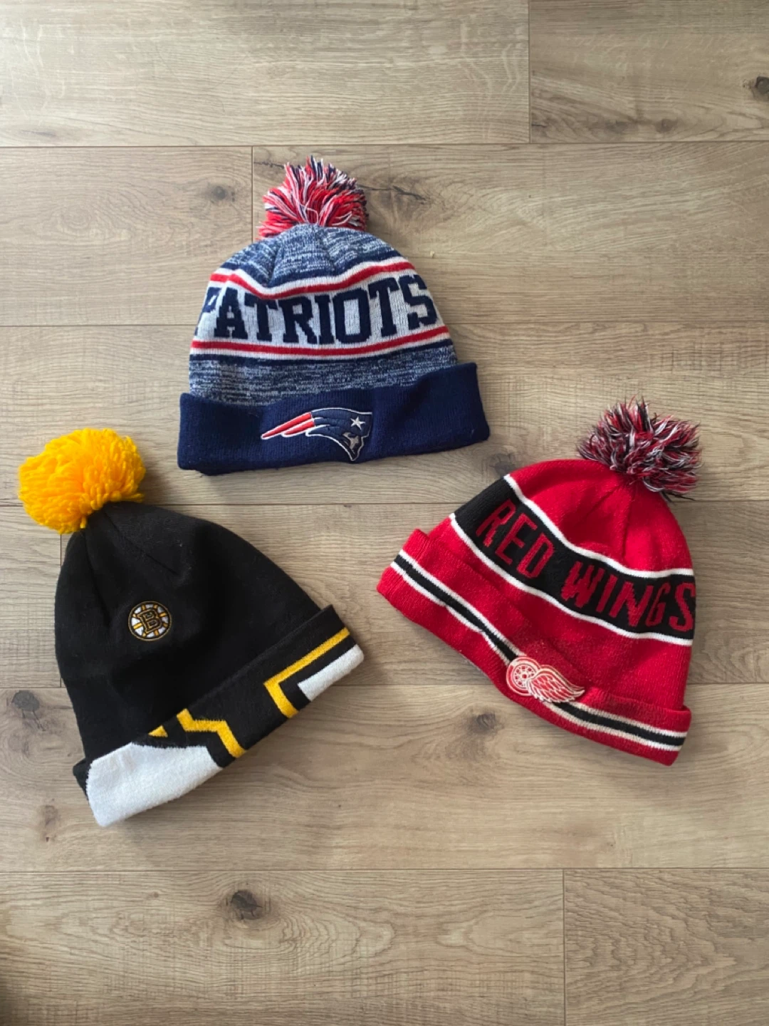 NHL Hockey Cuffed Pom Knit Beanies