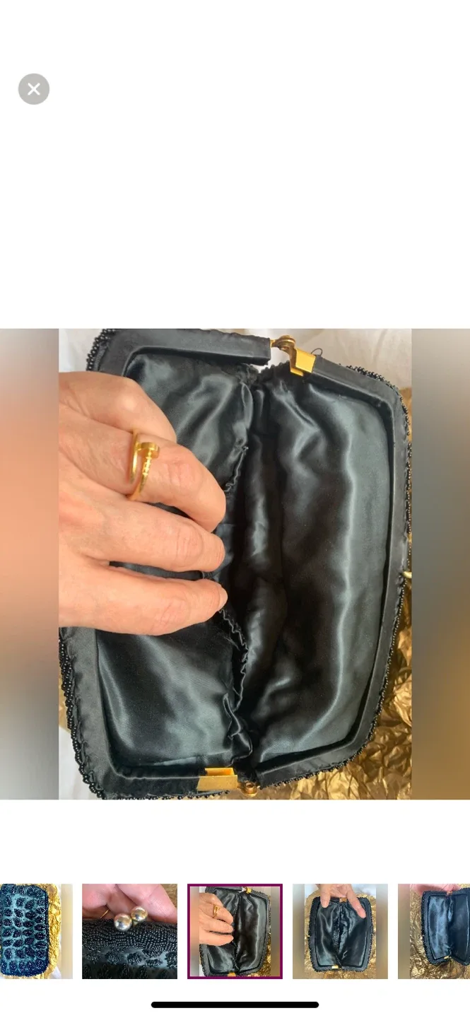 Vintage Beaded Evening Clutch image indicator(4)