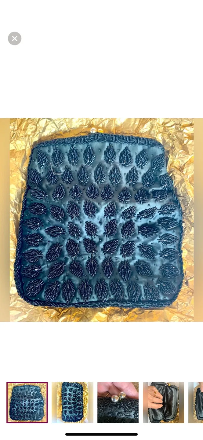 Vintage Beaded Evening Clutch image indicator(2)