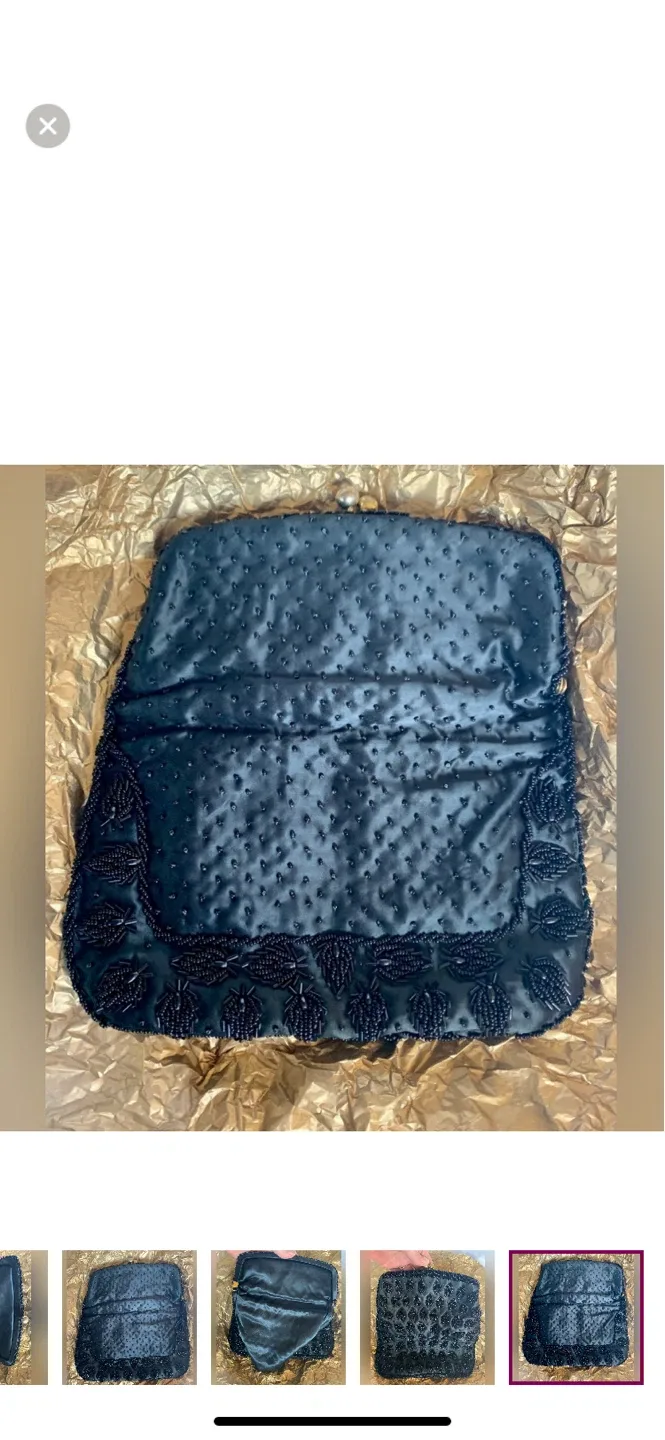 Vintage Beaded Evening Clutch image indicator(9)