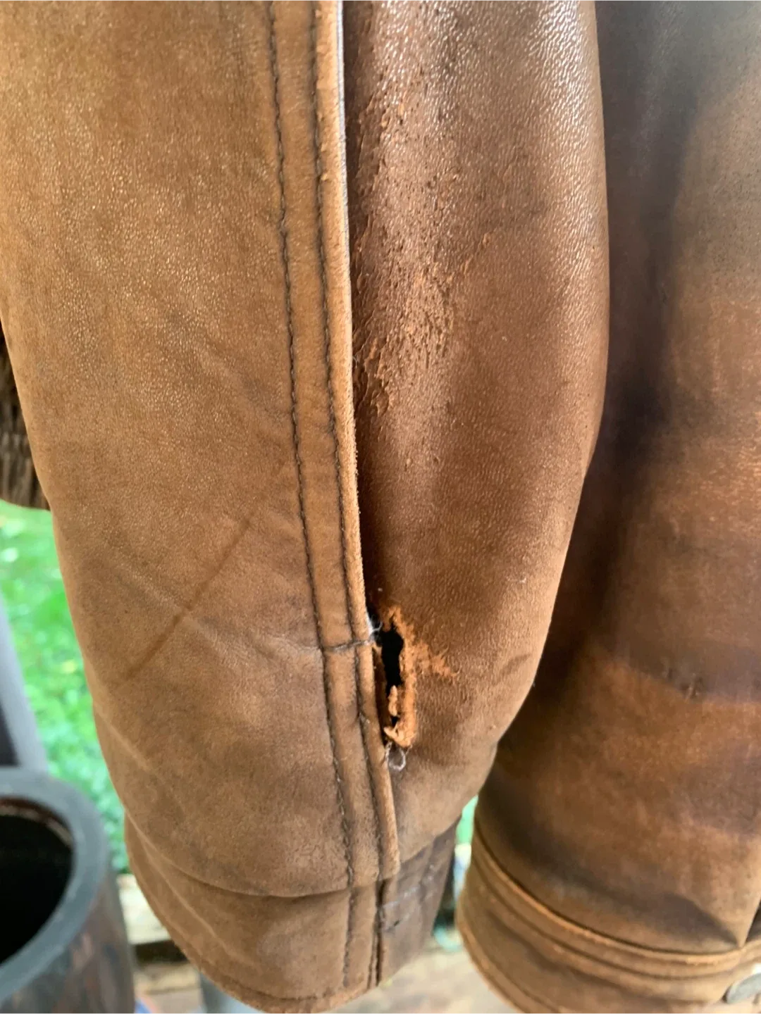 Brown Leather Jacket XL image indicator(4)