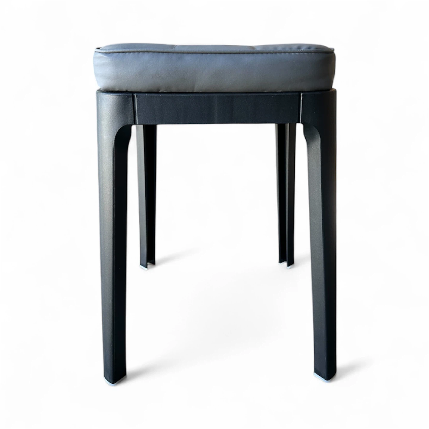 Grey Quilted Stool