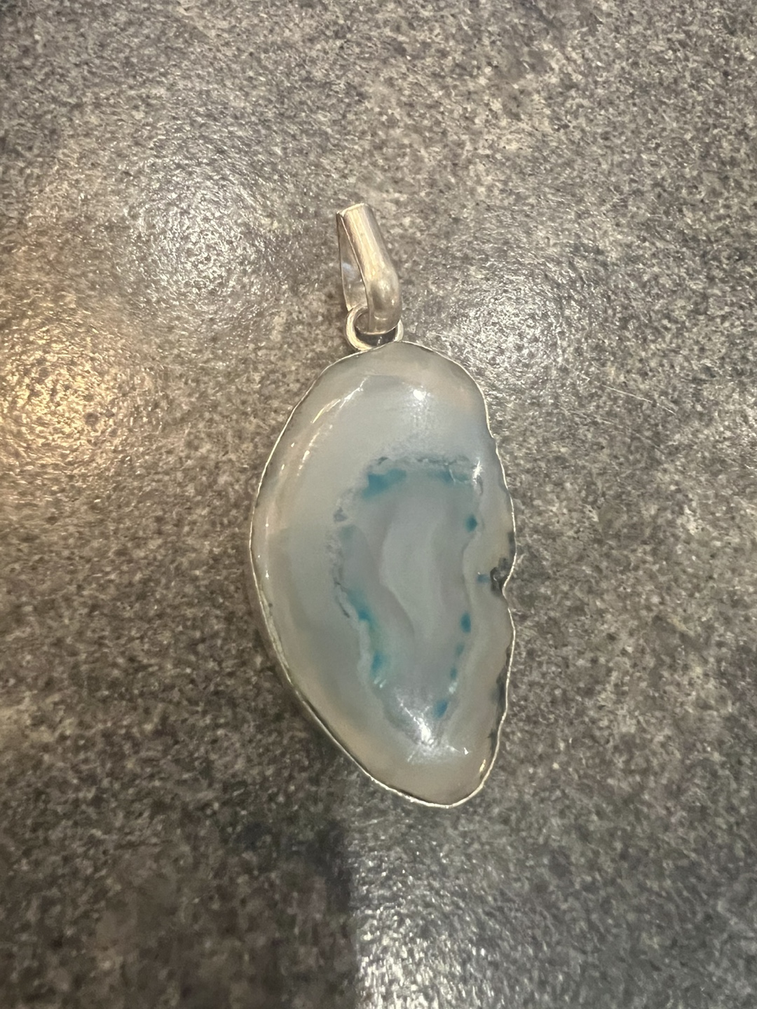 Agate & Sterling Silver Pendant