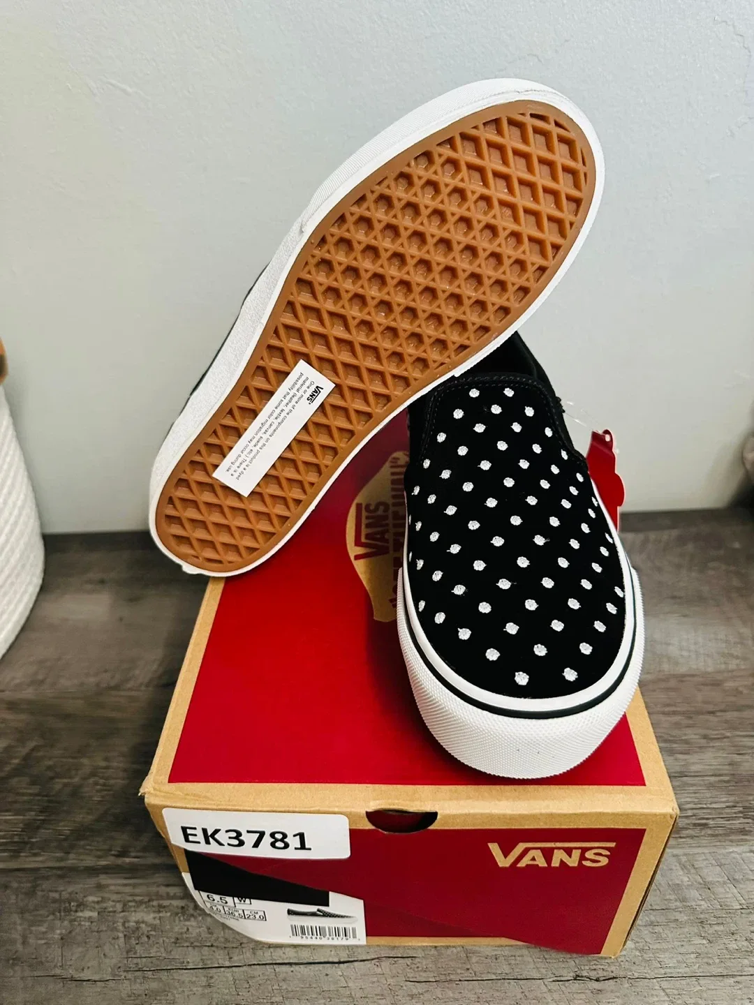 New Vans Slip-On Platform Polka Dot - Women's 6.5 thumbnail