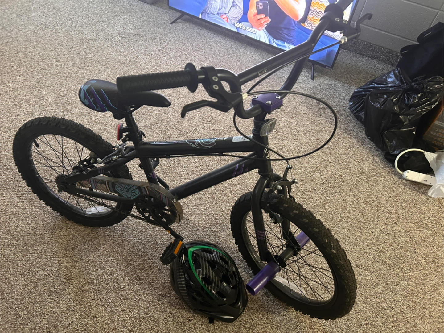 Huffy Black Panther Kids Bike 16-inch with Helmet - photo 2