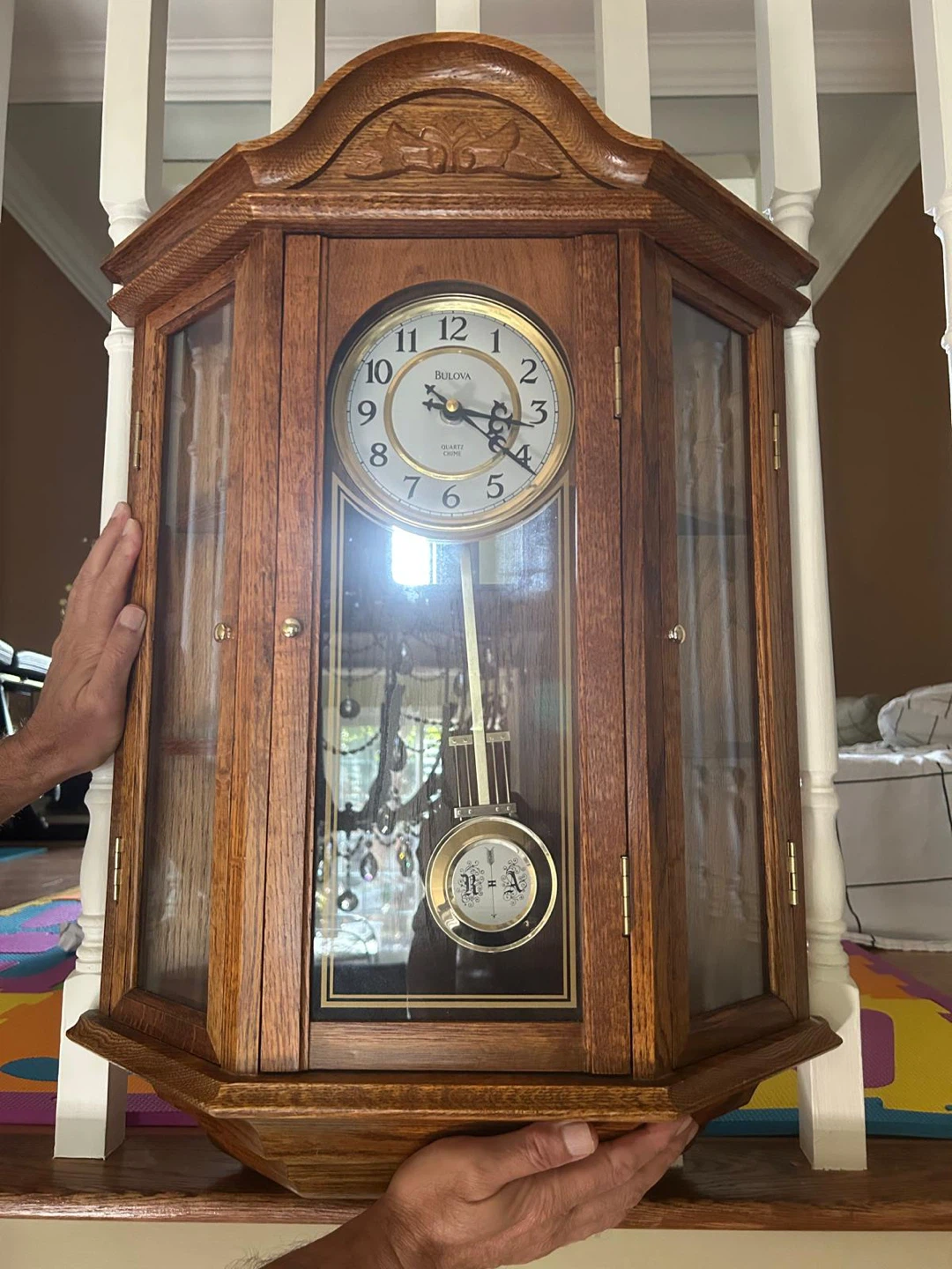 Vintage Bulova Quartz Chime Wall working condition Clock - photo 3