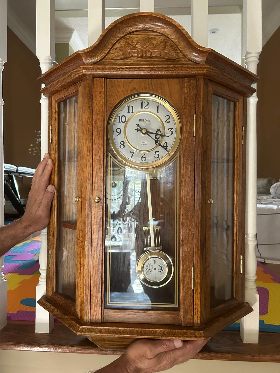 Vintage Bulova Quartz Chime Wall working condition Clock - photo 2
