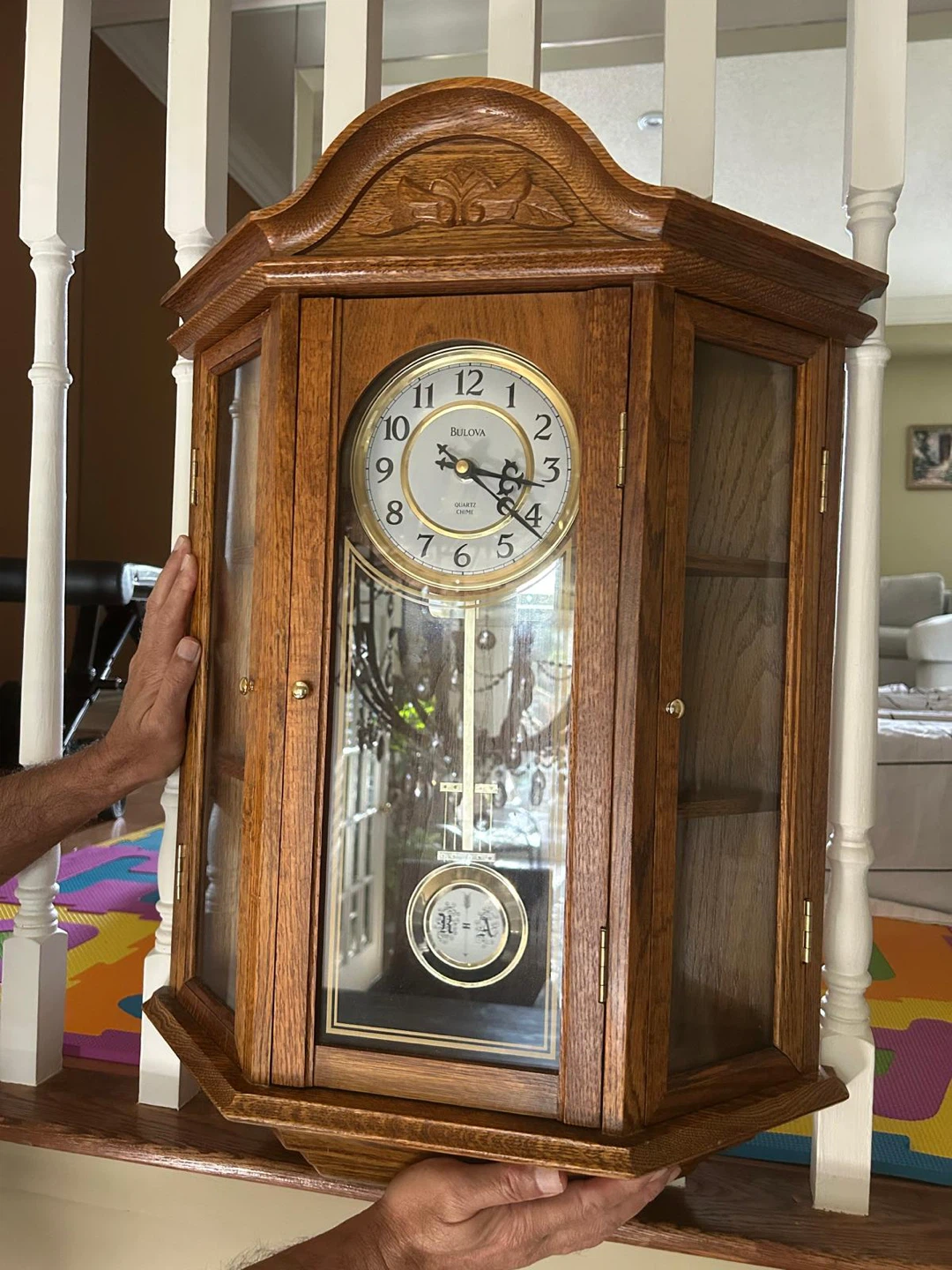 Vintage Bulova Quartz Chime Wall working condition Clock