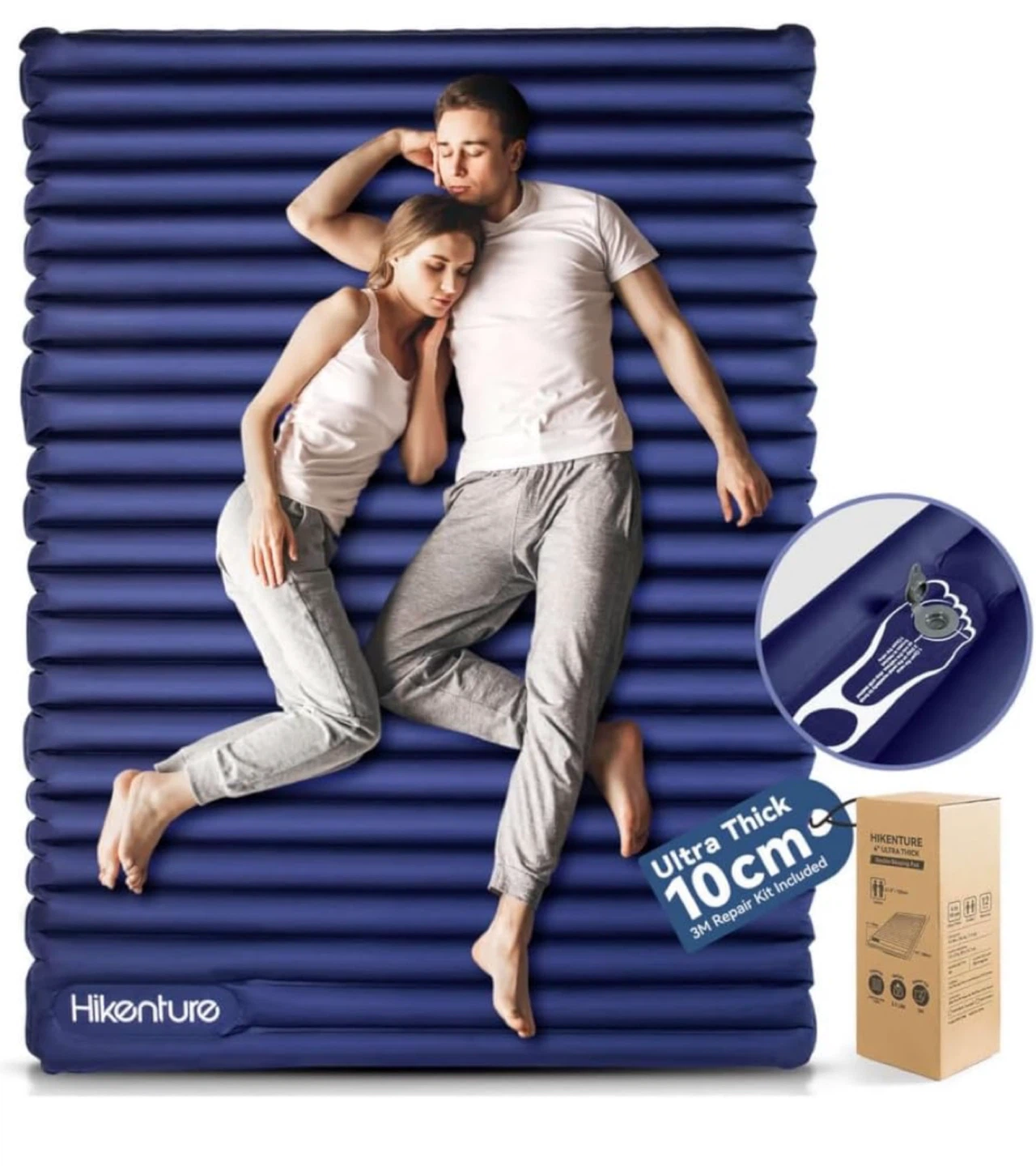 Hikenture 4" Ultra Thick Double Sleeping Pad - New