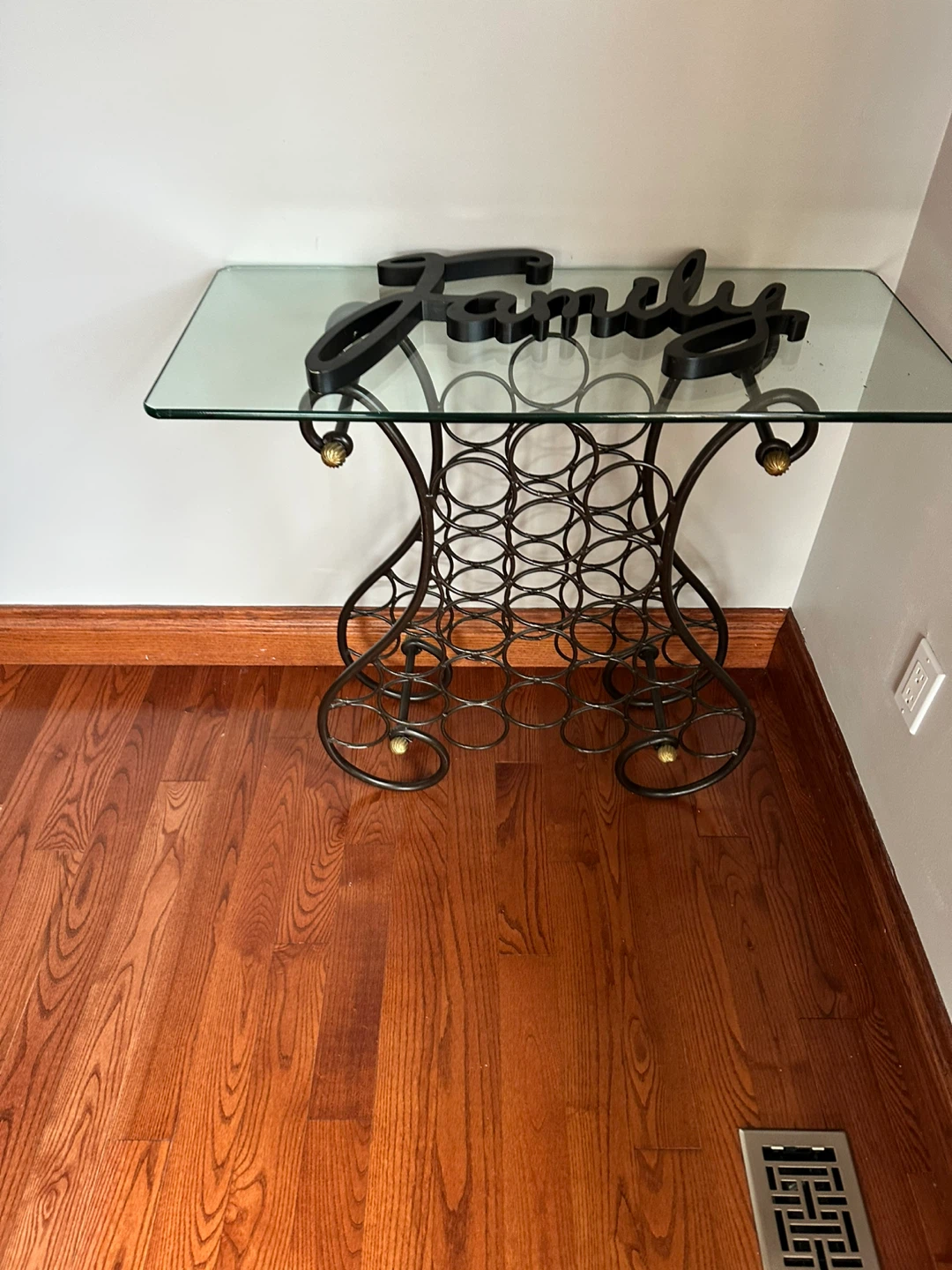 Wine Rack Table with Glass Top - photo 2