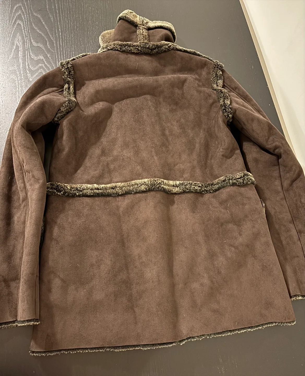 Joe Fresh Brown Faux Suede & Fur Jacket - Size M image indicator(3)