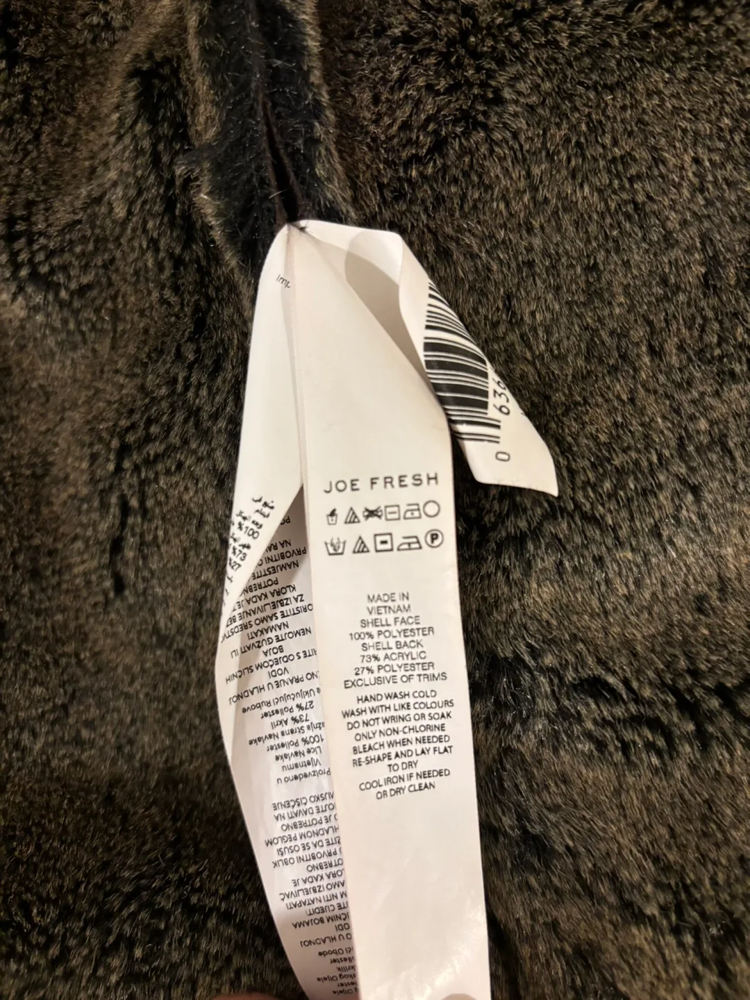 Joe Fresh Brown Faux Suede & Fur Jacket - Size M image indicator(5)