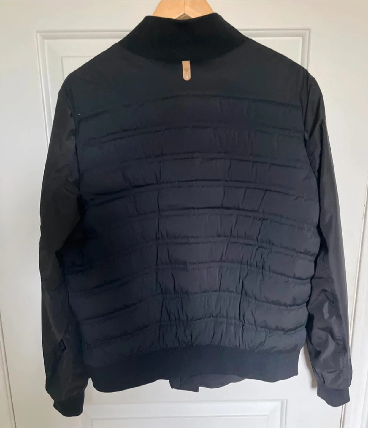 Mackage Emilio Black Bomber Goose  Down Jacket - Size L image indicator(2)