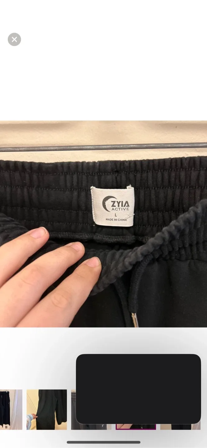 Zyia Active Black Sweatpants image indicator(4)